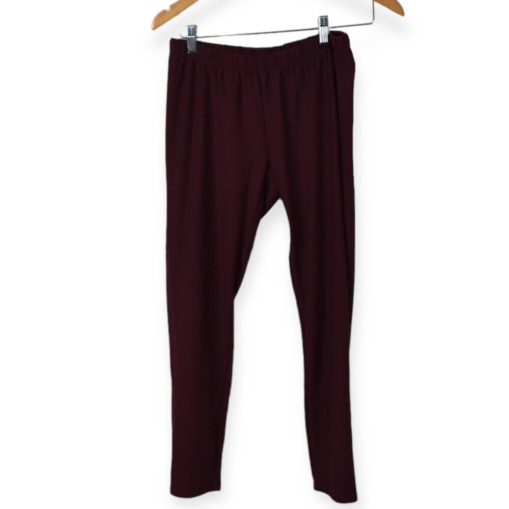 Apt 9 Leggings M Womens Burgundy Pull On Stretch Loungewear Casual